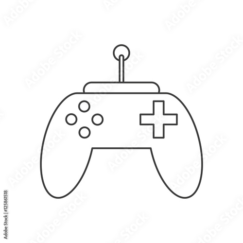 Video game control icon. Game play leisure gaming and controller theme. Isolated design. Vector illustration