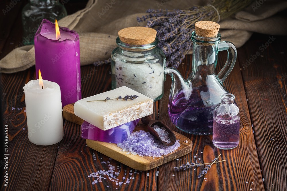 Lavender soap and sea salt Lavender soap and sea salt