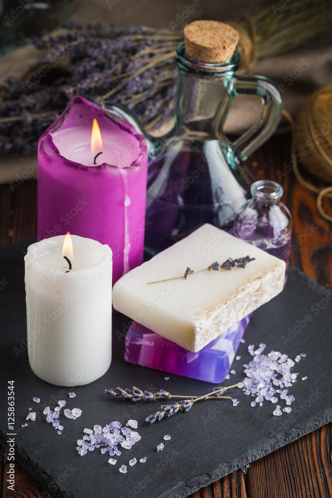 Lavender soap and sea salt Lavender soap and sea salt