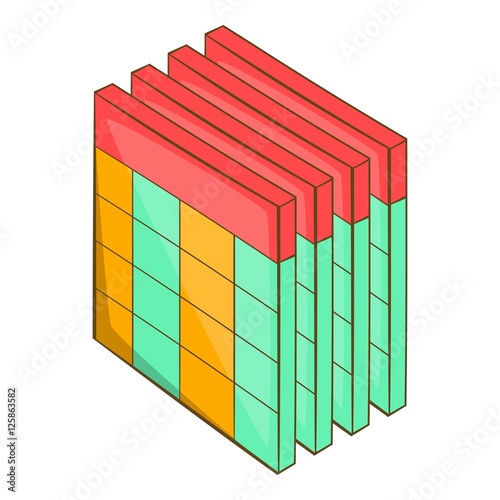 Database query table icon. Cartoon illustration of database query table vector icon for web design