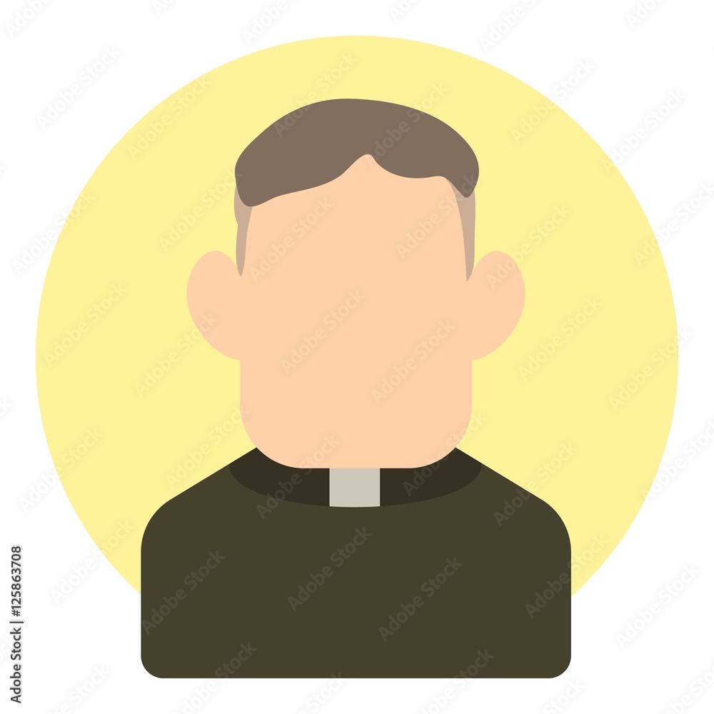 Priest icon. Flat illustration of priest vector icon for web