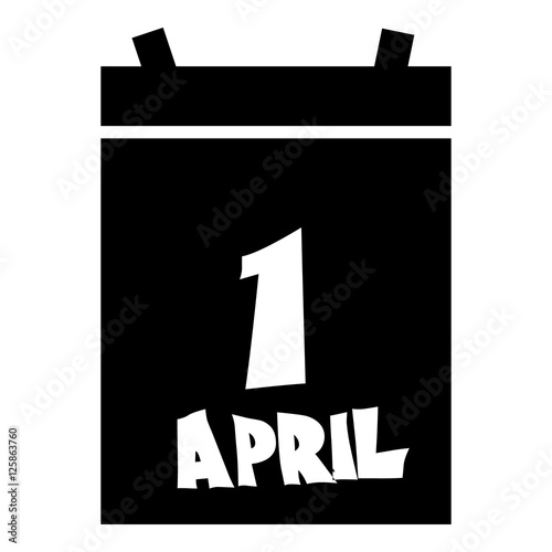 First april calendar icon. Simple illustration of first april calendar vector icon for web