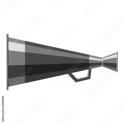 Mouthpiece icon. Gray monochrome illustration of mouthpiece vector icon for web