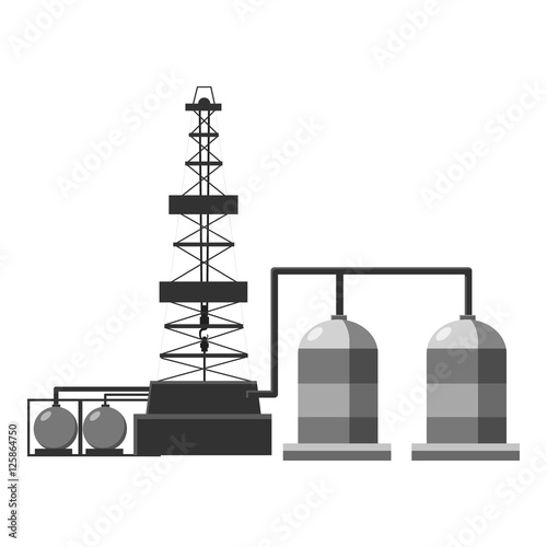 Refinery icon. Gray monochrome illustration of refinery vector icon for web