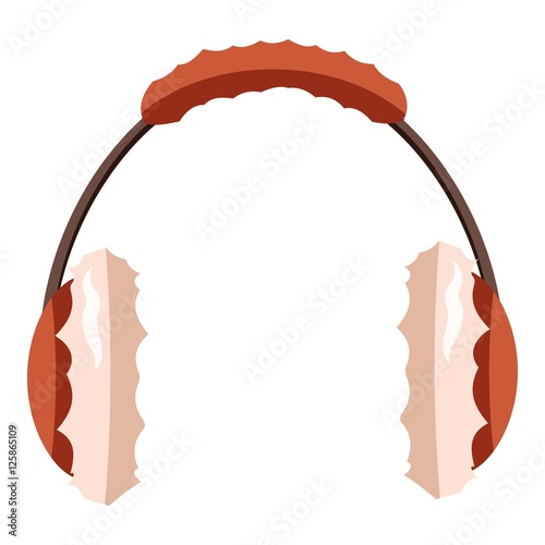 Winter fur earmuffs icon. Cartoon llustration of vector icon for web