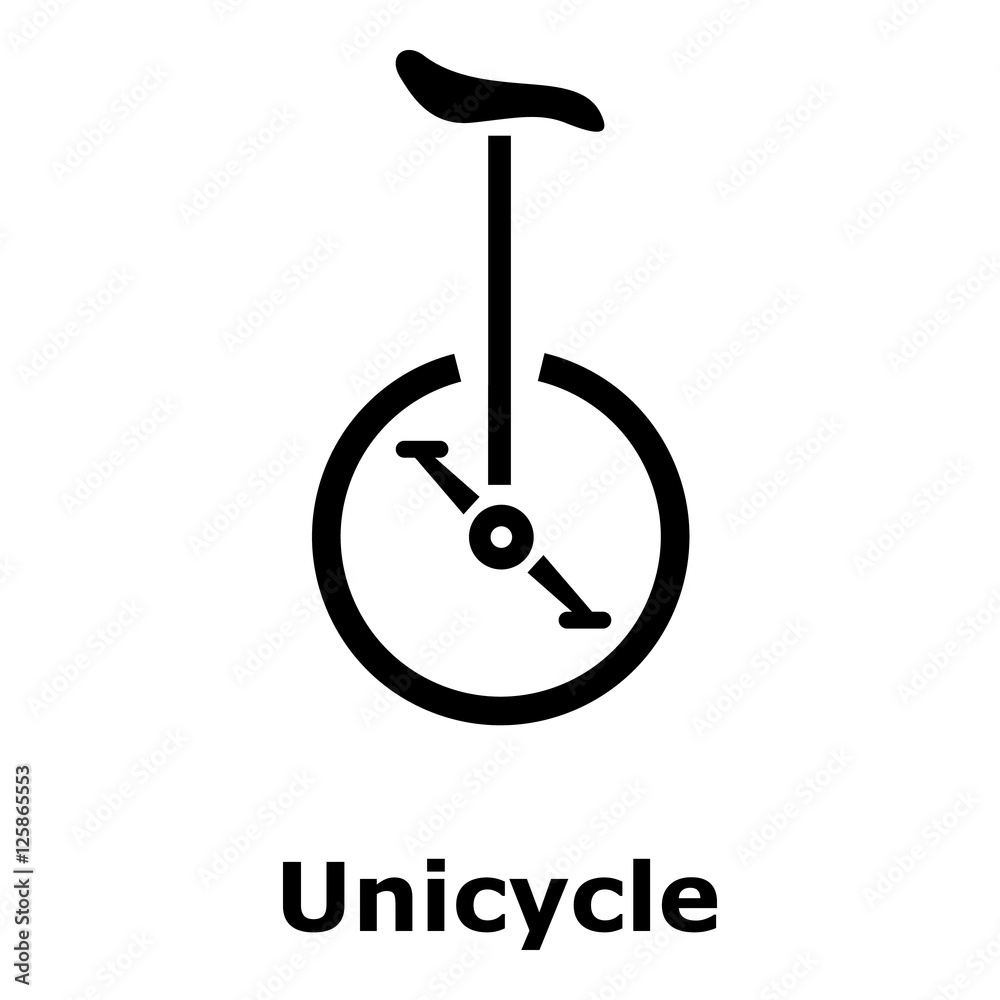 Unicycle icon. Simple illustration of unicycle vector icon for web Unicycle icon. Simple illustration of unicycle vector icon for web