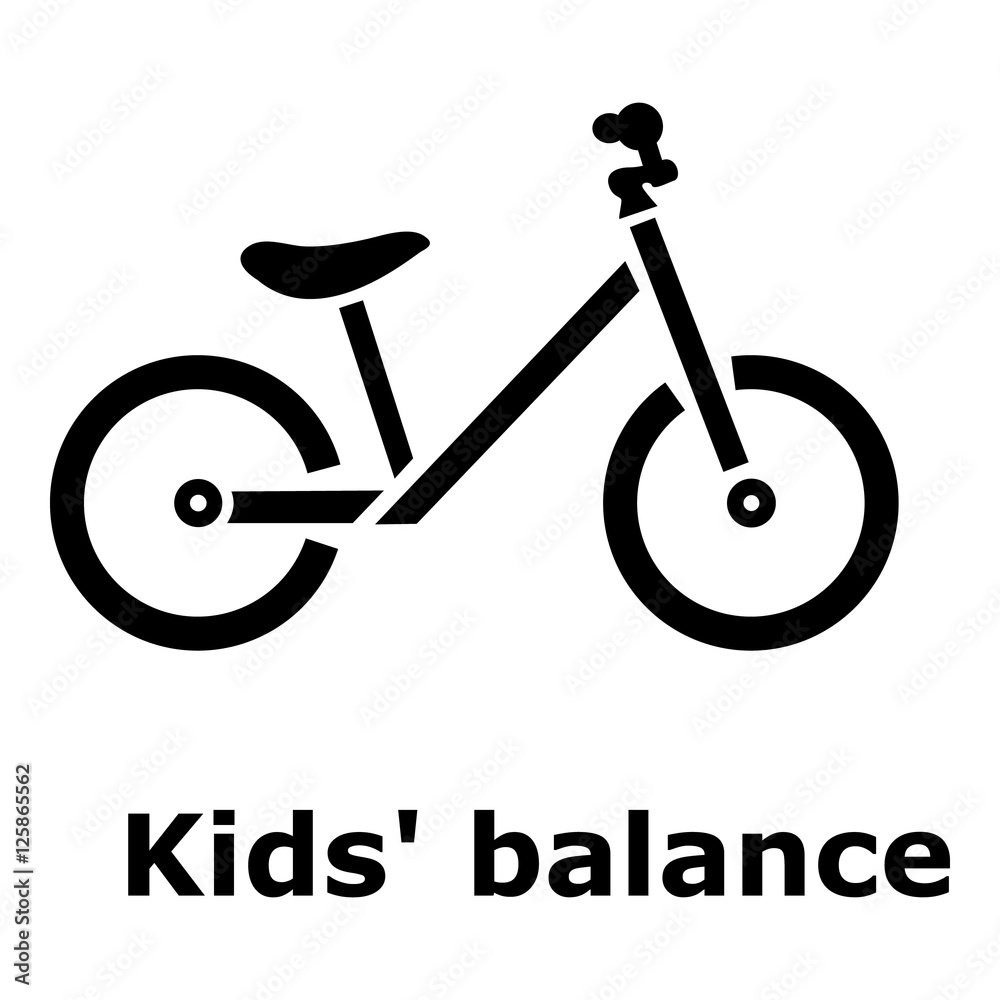 Kids balance bike icon. Simple illustration of kids balance bike vector icon for web Kids balance bike icon. Simple illustration of kids balance bike vector icon for web