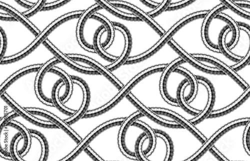 Vector seamless pattern of shower hoses