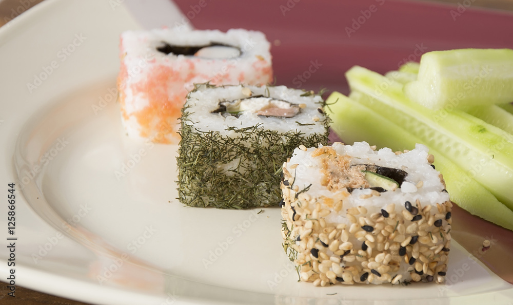 sushi on the table sushi on the table