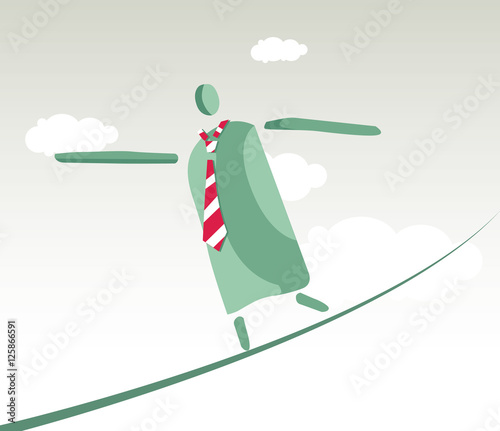Tightrope Walker Working Man