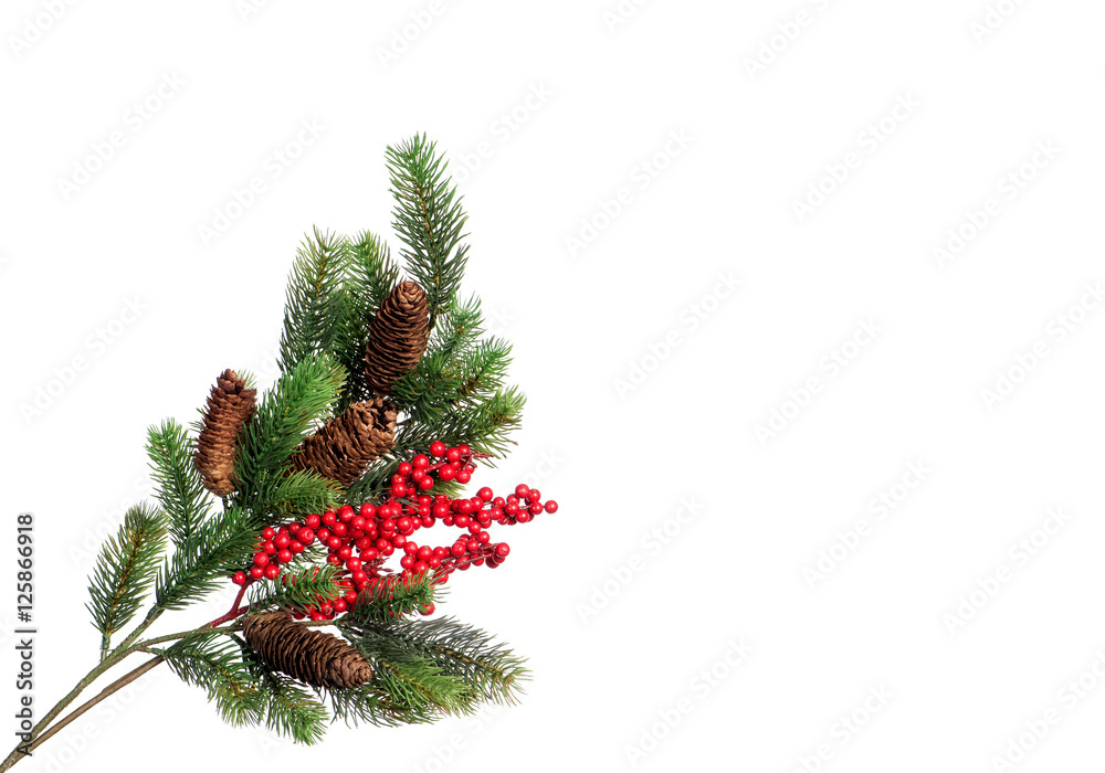 christmas decoration isolated on a white background