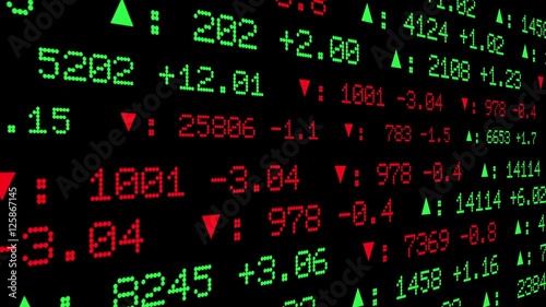 Display of Stock Exchange 2D animation