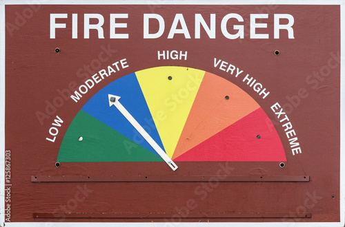 Bild auf Leinwand Fire Danger Sign