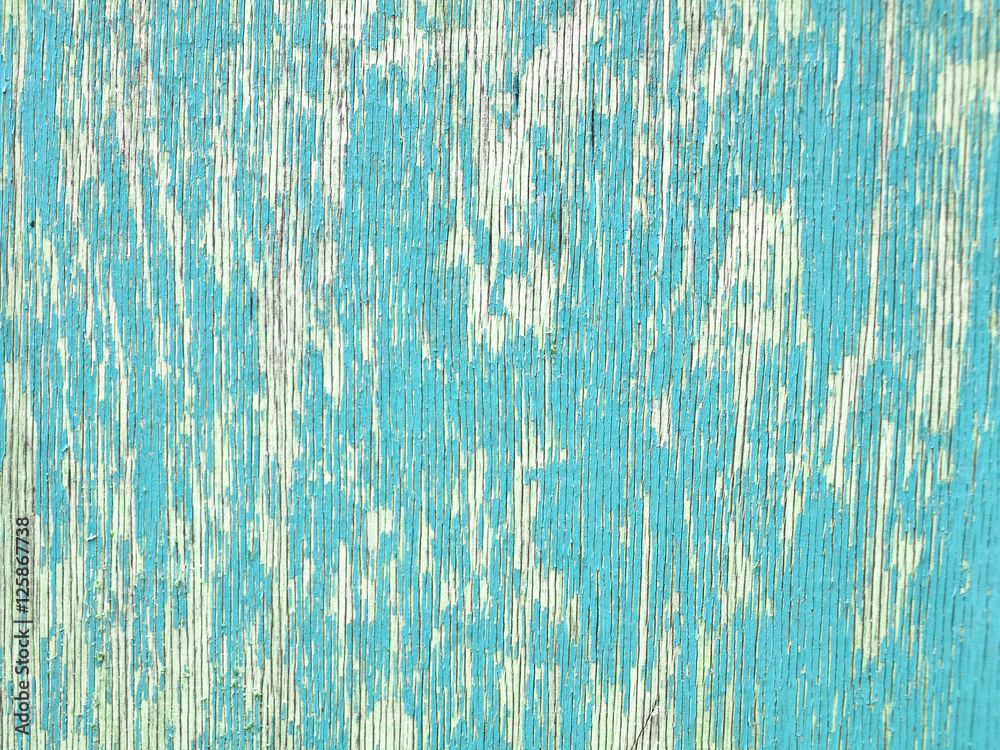painted old wooden wall. blue background