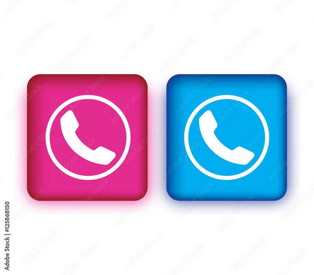 Colored Phone Icon Set Colored Phone Icon Set