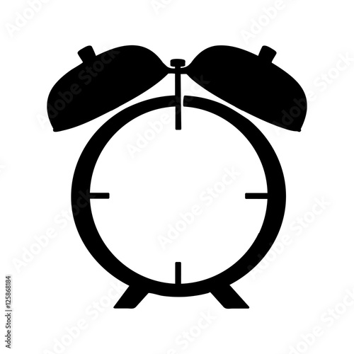 analog alarm clock icon image vector illustration design 