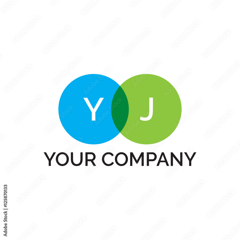simple initial two circle YJ simple initial two circle YJ