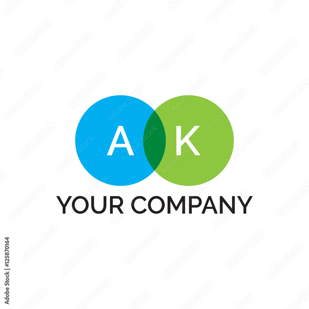 simple initial two circle AK simple initial two circle AK