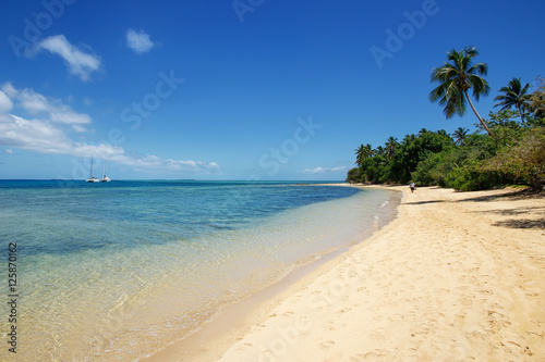 Sandy beach at Pangaimotu island near Tongatapu island in Tonga photo