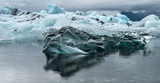 Icebergs in Jokulsarlon ice beach, south of Iceland