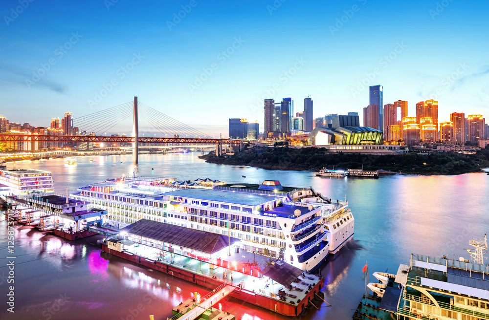 Fototapeta premium China Chongqing City Lights