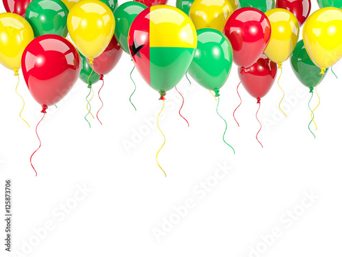Flag of guinea bissau on balloons