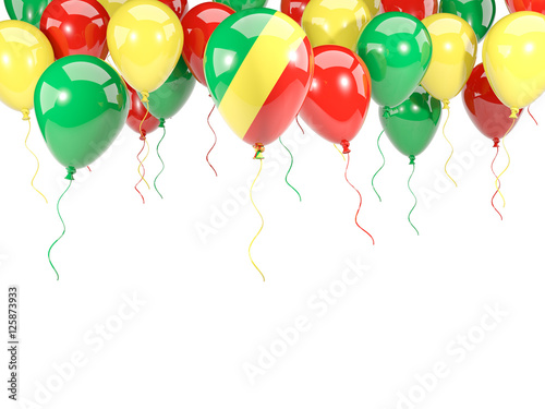 Flag of republic of the congo on balloons