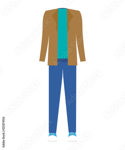 casual men clothes over white background. vector illustration