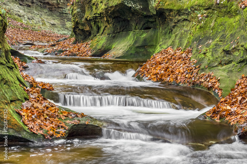 Autumn at Fall Creek Gorge Nature Preserve, Indiana photo