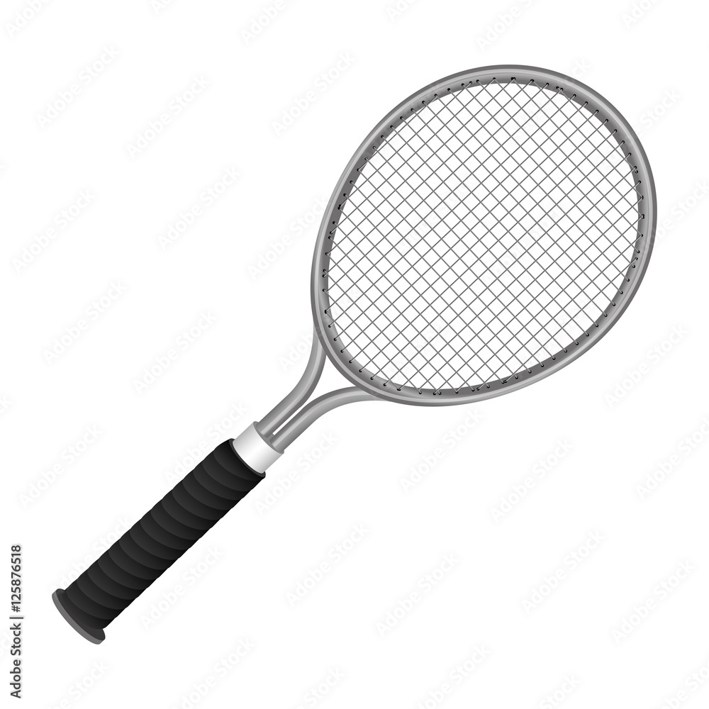 racket tennis sport equipment icon over white background. vector illustration racket tennis sport equipment icon over white background. vector illustration