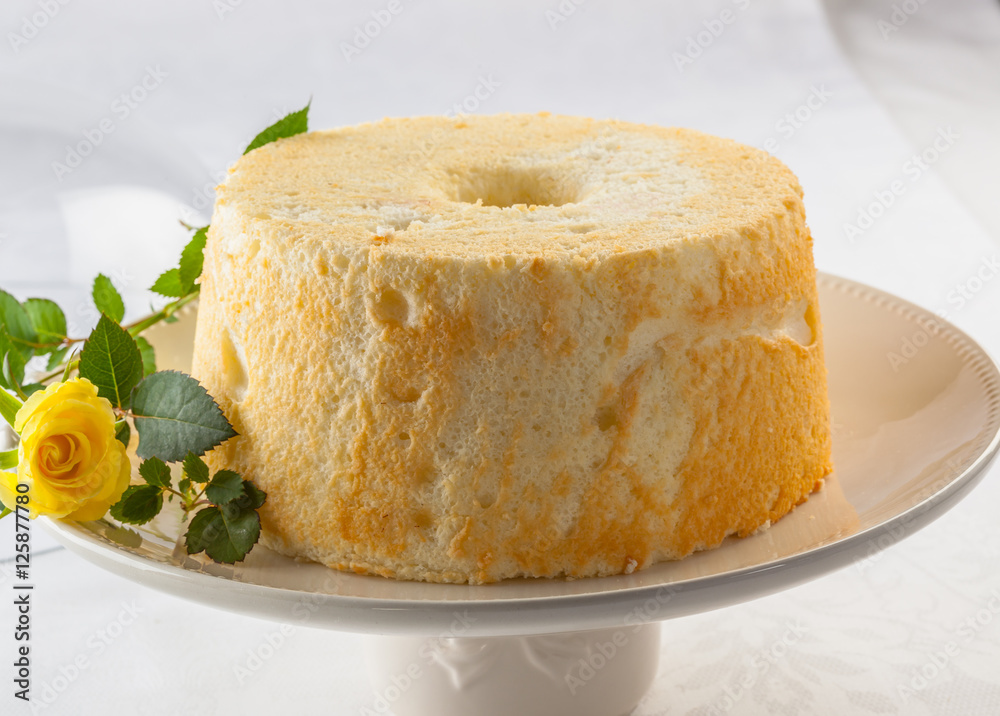 Angel food cake, or angel cake, is a type of sponge cake, originated in the United States.