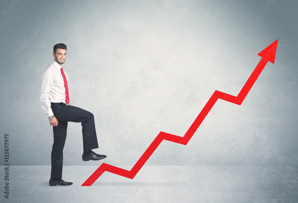 Climbing on red graph arrow Climbing on red graph arrow