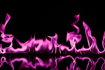 Pink Fire flames on black