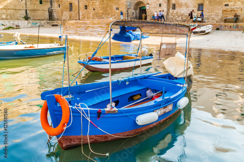Obraz na plátně boats in the marina of Monopoli