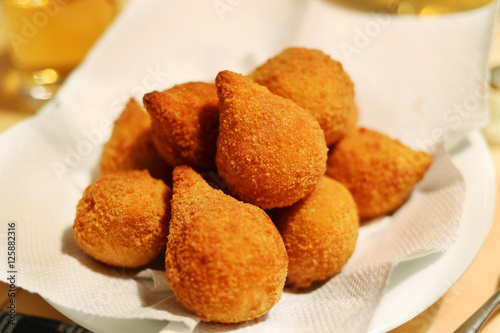 Coxinha de Galinha - Brazilian deep fried chicken croquette snack