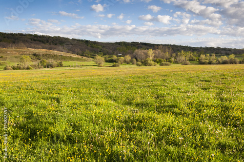 Hay meadows in the Fenar Valley  La Robla Municipality  in Leon Province  Spain