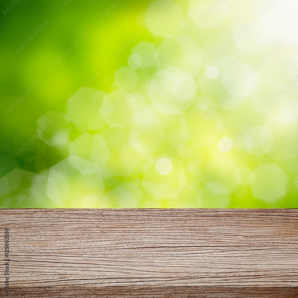 Empty table on nature background. Empty table on nature background.