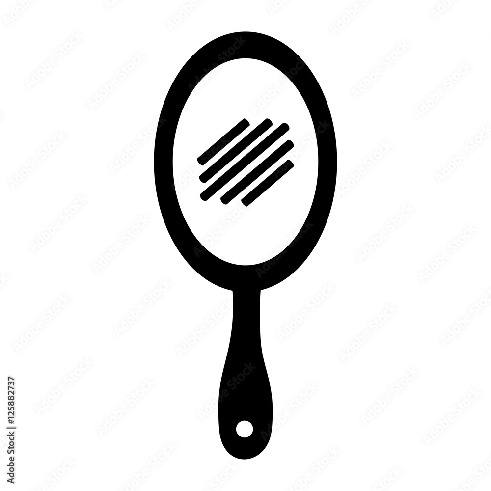 hand mirror icon over white background .hair saloon design. vector illustration hand mirror icon over white background .hair saloon design. vector illustration