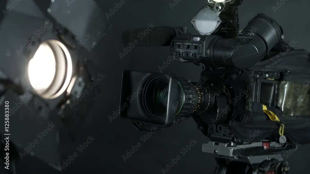 Television Studio Camera. Broadcasting professional camcoder. 4K Television Studio Camera. Broadcasting professional camcoder. 4K