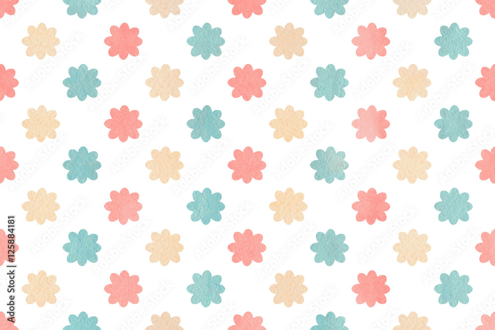 Watercolor flowers pattern. Watercolor flowers pattern.