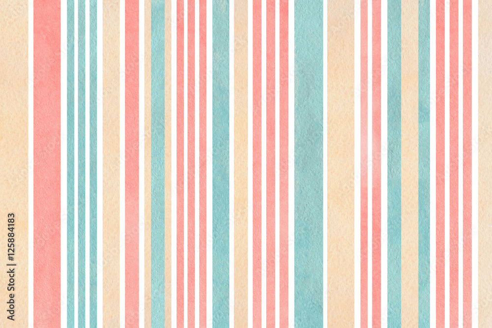 Watercolor striped background. Watercolor striped background.
