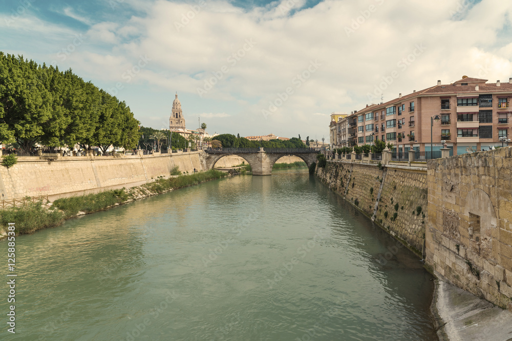 Segura River, the main river in the city of Murcia. Spain Segura River, the main river in the city of Murcia. Spain