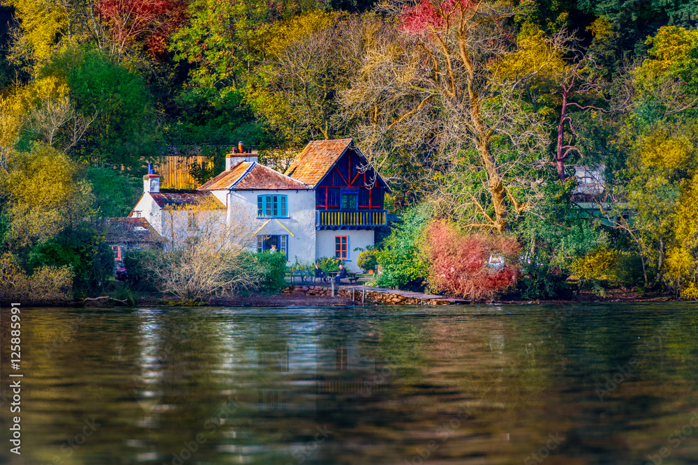 Fototapeta premium A House by Windermere lake in Lake District in United Kingdom