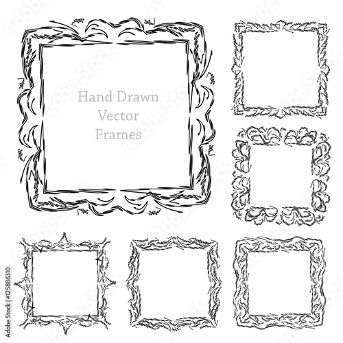 hand drawn art frames