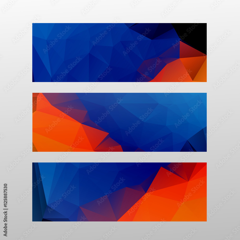 Naklejka premium red blue flyer set