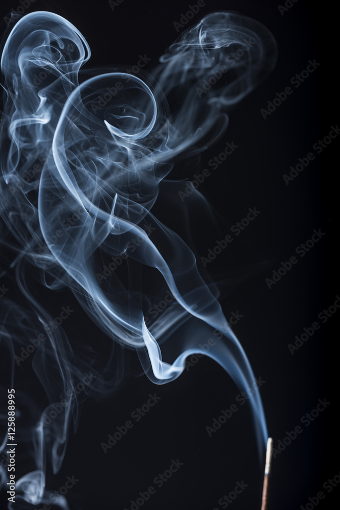 Fototapeta premium Smoke on a black background