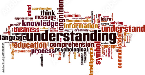 Understanding word cloud concept. Vector illustration