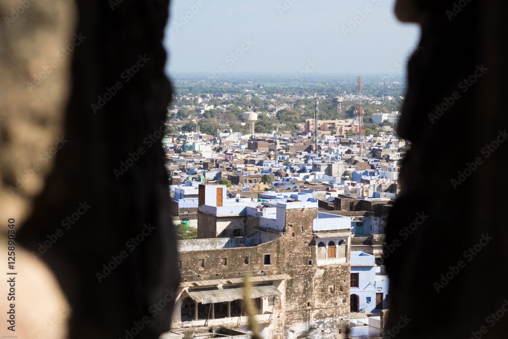 View over the blue city Jodhpur, India