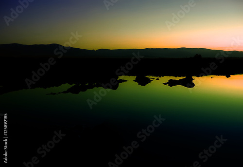 Sunset reflections in water - Infrared filter