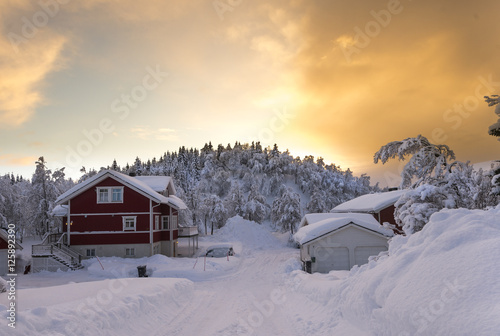 Sunrise over the city of Tromso